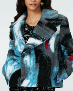 Ruthina Knit Jacquard Coat